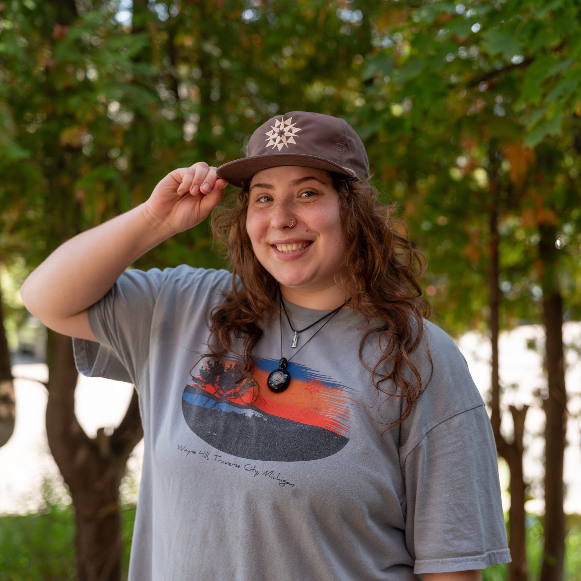 Star Rope Hat with Higher Grounds Trading Co star logo on front and rope brim feature in desert mocha 