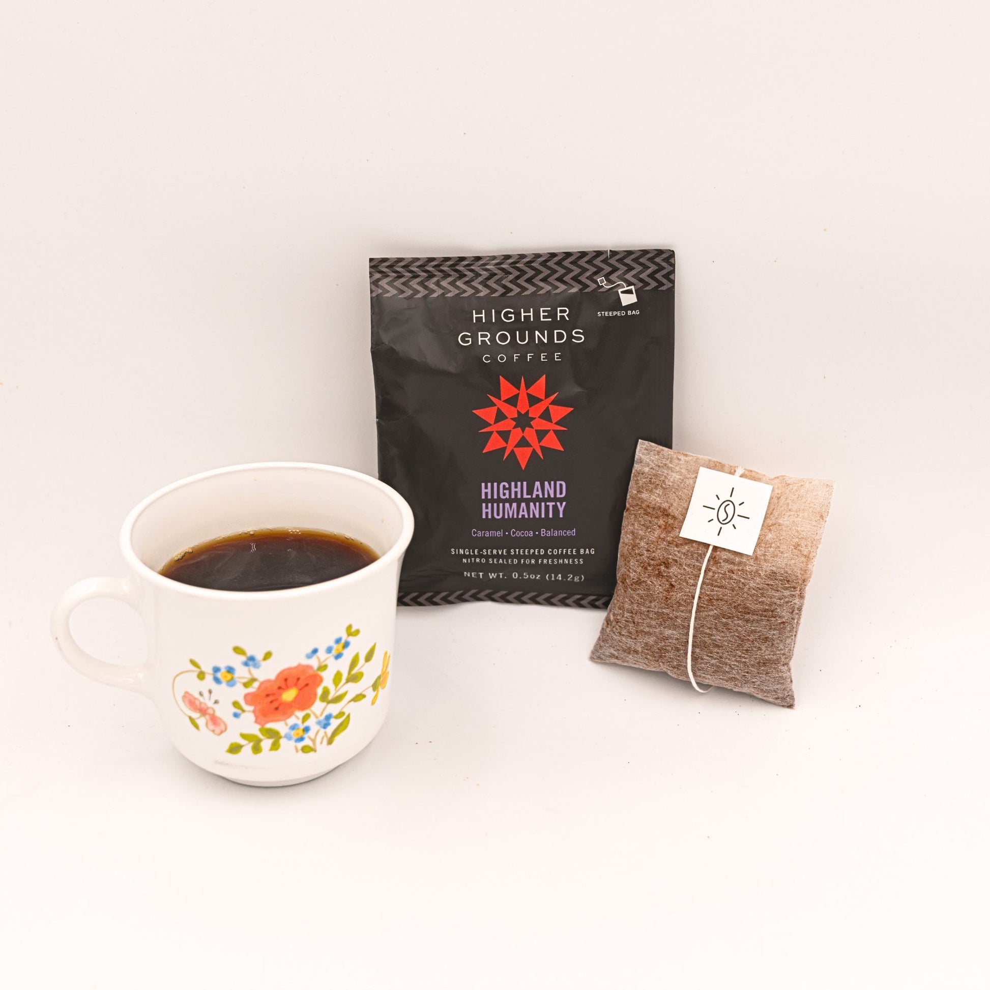 Single Serve Organic Highland Humanity Steeped Coffee Bag
