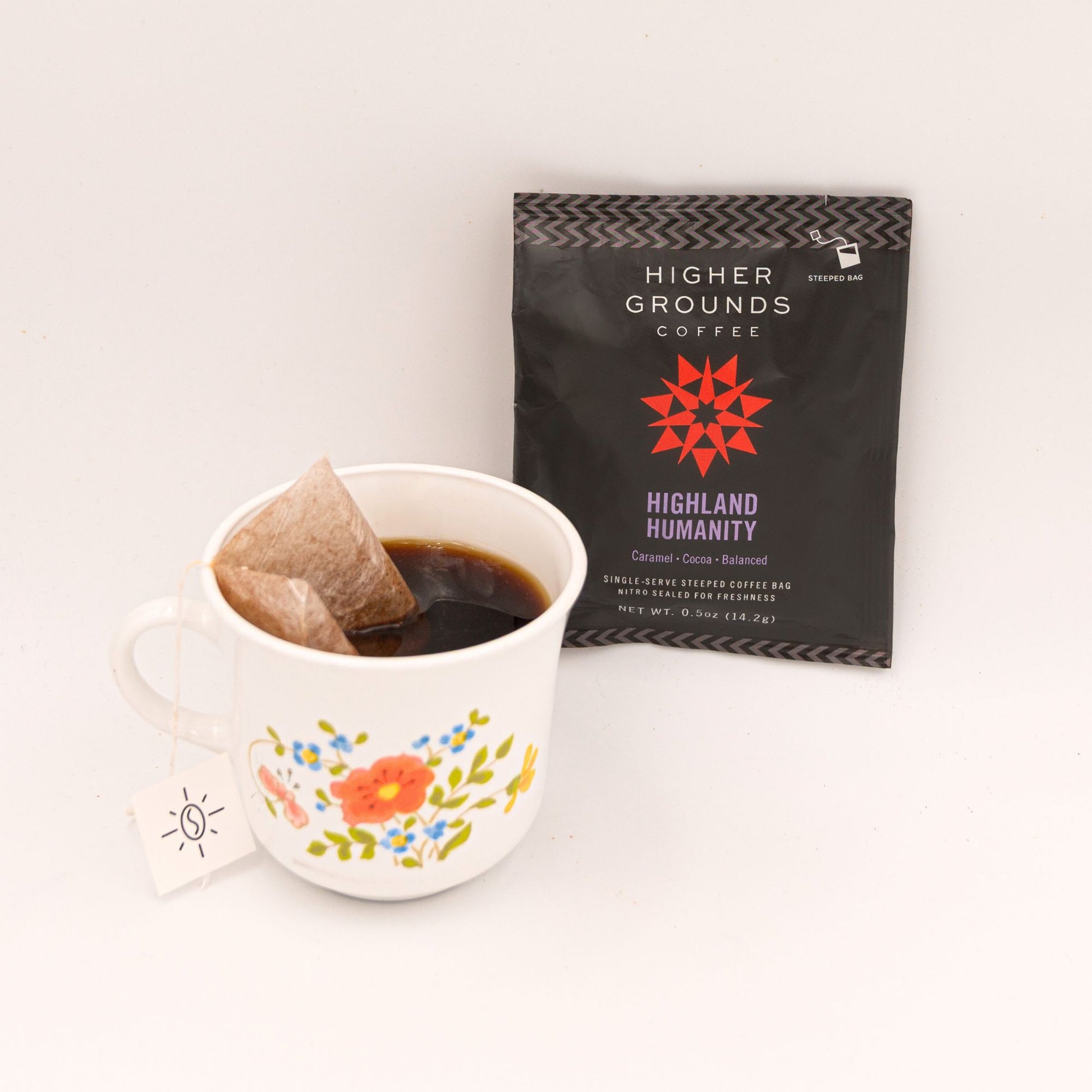 Single Serve Organic Highland Humanity Steeped Coffee Bag