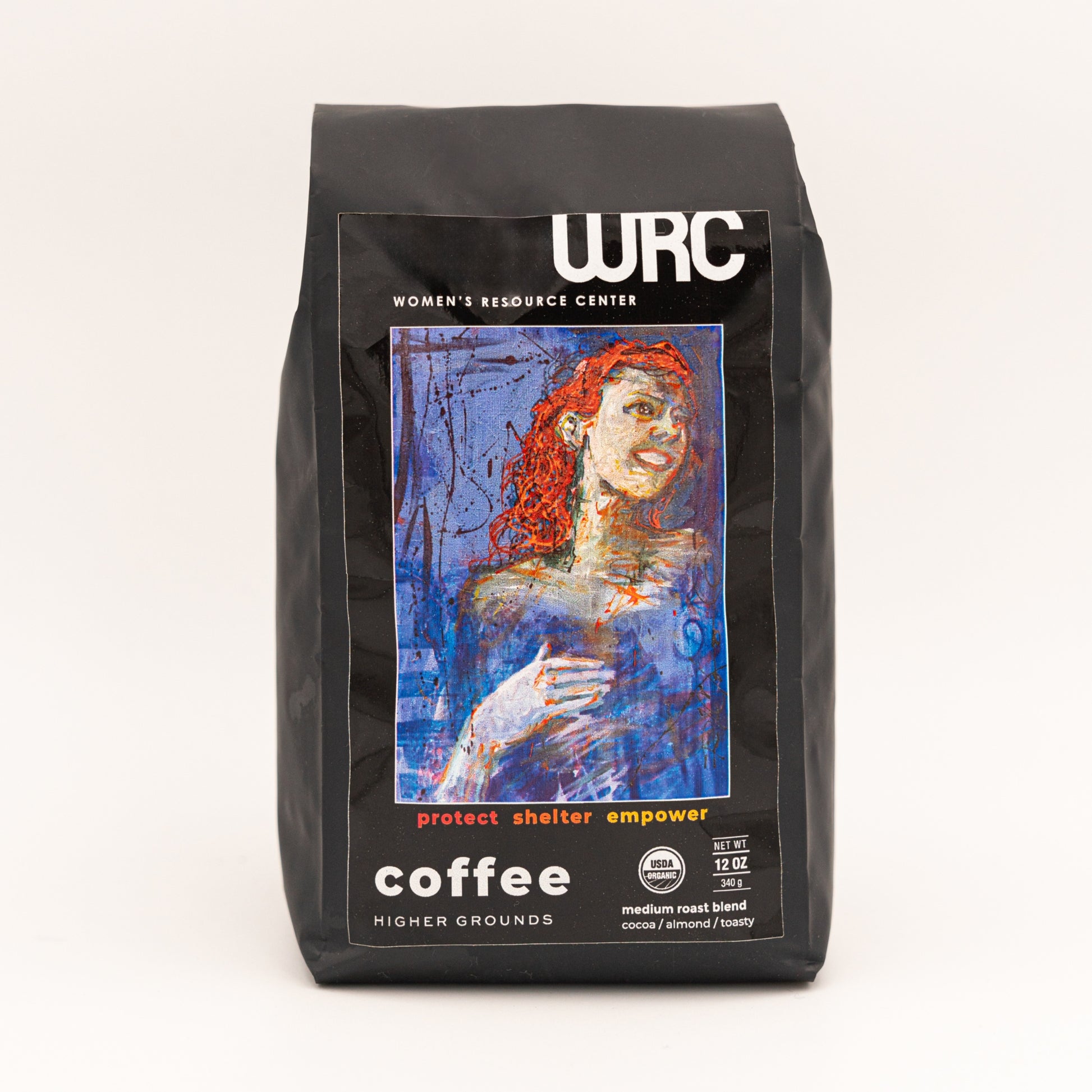 bag of organic WRC Women's Resource Center Coffees For Change coffee beans from Higher Grounds Trading Co