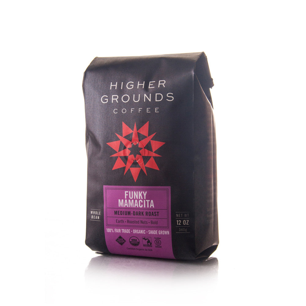 Organic Coffee Fair Trade From Michigan Funky Mamacita Dark Roast Blend 